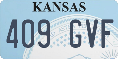 KS license plate 409GVF