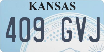 KS license plate 409GVJ