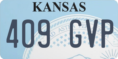 KS license plate 409GVP