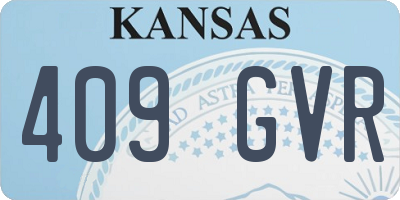 KS license plate 409GVR