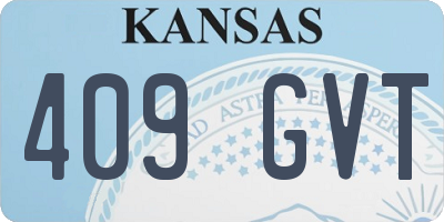 KS license plate 409GVT