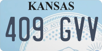 KS license plate 409GVV