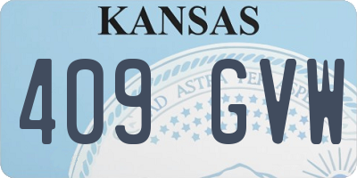 KS license plate 409GVW