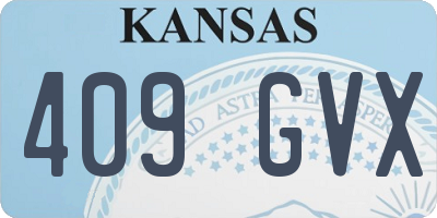 KS license plate 409GVX