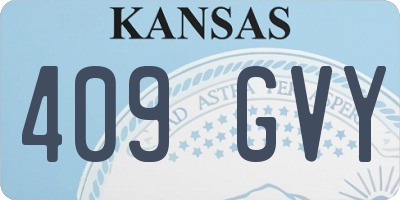 KS license plate 409GVY