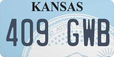 KS license plate 409GWB