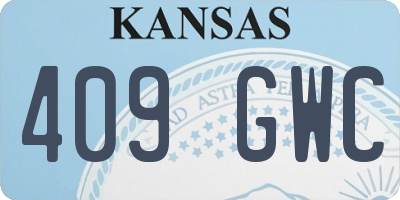 KS license plate 409GWC