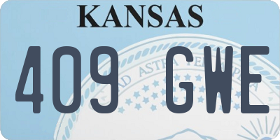 KS license plate 409GWE