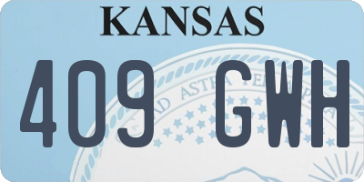 KS license plate 409GWH