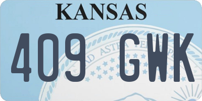 KS license plate 409GWK