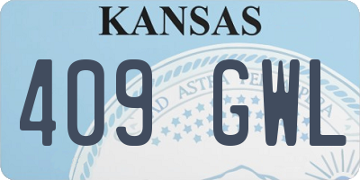 KS license plate 409GWL