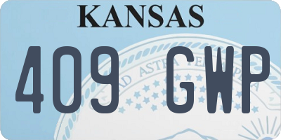 KS license plate 409GWP