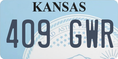 KS license plate 409GWR