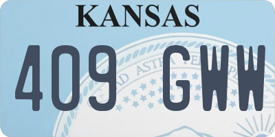 KS license plate 409GWW