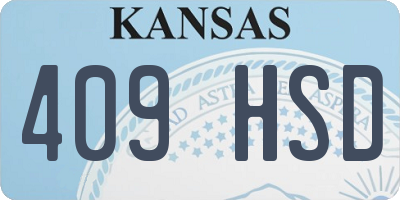 KS license plate 409HSD