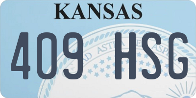 KS license plate 409HSG