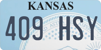 KS license plate 409HSY