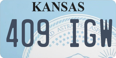 KS license plate 409IGW