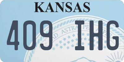 KS license plate 409IHG
