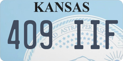 KS license plate 409IIF