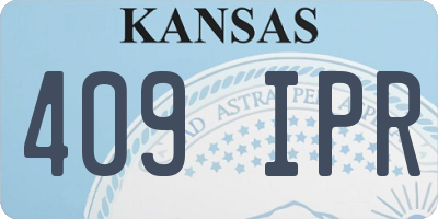 KS license plate 409IPR
