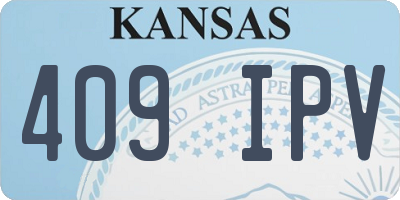 KS license plate 409IPV