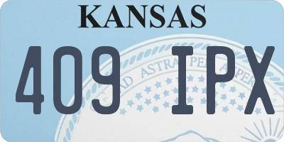 KS license plate 409IPX