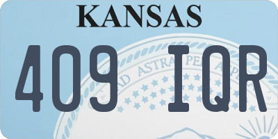 KS license plate 409IQR