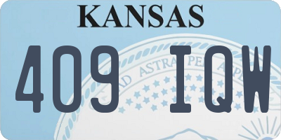 KS license plate 409IQW