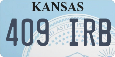 KS license plate 409IRB