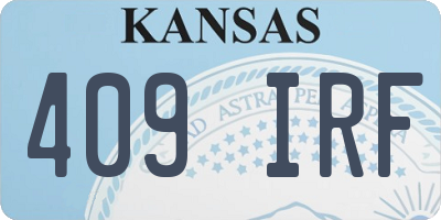 KS license plate 409IRF