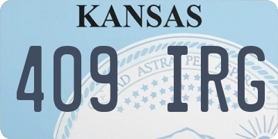 KS license plate 409IRG