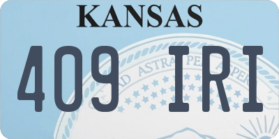 KS license plate 409IRI
