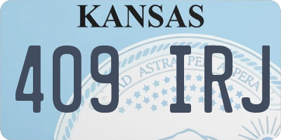 KS license plate 409IRJ