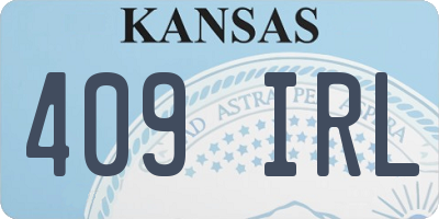 KS license plate 409IRL