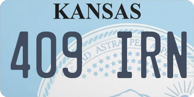 KS license plate 409IRN