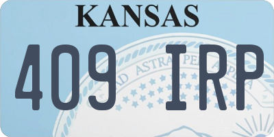 KS license plate 409IRP