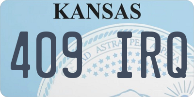 KS license plate 409IRQ