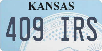 KS license plate 409IRS