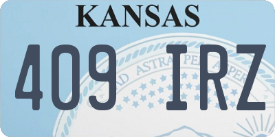 KS license plate 409IRZ