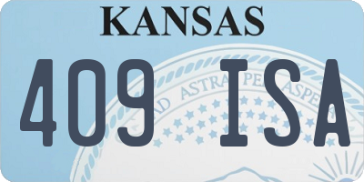 KS license plate 409ISA
