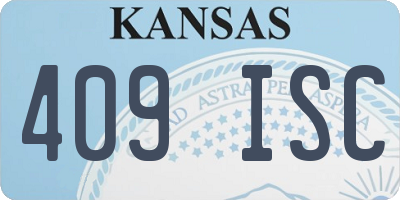 KS license plate 409ISC