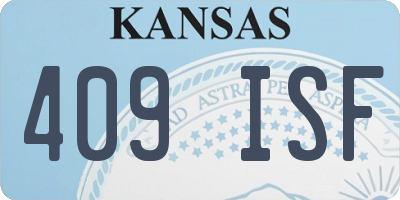 KS license plate 409ISF