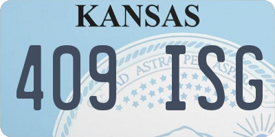 KS license plate 409ISG