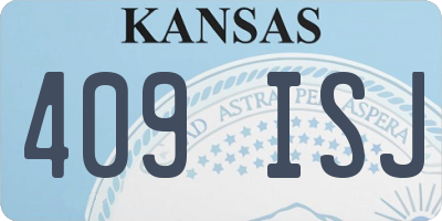 KS license plate 409ISJ