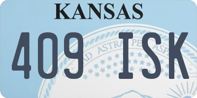 KS license plate 409ISK