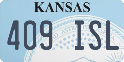 KS license plate 409ISL