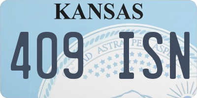KS license plate 409ISN