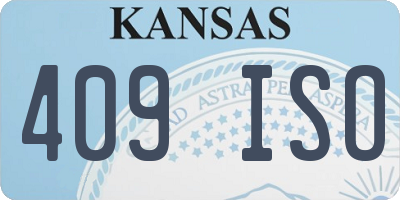 KS license plate 409ISO