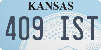 KS license plate 409IST